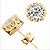 halpa Trendikkäät korut-Stud Earrings For Women&#039;s Diamond Cubic Zirconia Party Wedding Daily Zircon Cubic Zirconia Gold Plated Solitaire Round Cut Crown Gold