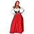 preiswerte Oktoberfest-Oktoberfestbier Dirndl Trachtenkleader Damen Kleid Kopfbedeckung Bayerisch Urlaubskleid Kostüm Rot / Baumwolle