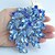 Χαμηλού Κόστους Καρφίτσες-γάμος 4,33 ιντσών ασήμι-Ήχος μπλε τεχνητό διαμάντι κρύσταλλο καρφίτσα λουλούδι καρφίτσα art deco μπουκέτο