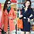 cheap Women&#039;s Coats &amp; Trench Coats-Women&#039;s Long Sleeve Twill Trench Coat , Casual/Party/Work