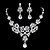 رخيصةأون أطقم المجوهرات-نسائي أوروبي زفافي تقليد الماس الأقراط مجوهرات من أجل زفاف مناسب للحفلات / القلائد