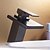 abordables Robinetteries de lavabo-Robinet lavabo - Jet pluie Bronze huilé Set de centre 1 trou / Mitigeur un trouBath Taps / Laiton