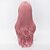 billige Syntetiske og trendy parykker-Syntetiske parykker Krøllet Kardashian Stil Frisure i lag Lågløs Paryk Pink Lys pink Syntetisk hår Dame Side del Pink Paryk Meget lang