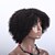 abordables Perruques sans bonnet-Cheveux Naturel humain Perruque Kinky Curly Très Frisé Fabriqué à la machine Noir Naturel Noir de Jais Marron foncé 20 CM