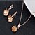 cheap Jewelry Sets-Jewelry Set Party Work Fashion Rose Gold Cubic Zirconia Earrings Jewelry Rose Gold For Party Special Occasion Anniversary Birthday Gift / Necklace