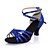 baratos Sapatos de Dança Latina-Sapatos de Dança (Preto/Azul/Castanho/Leopardo) - Mulheres/Crianças - Não Personalizável - Salsa