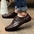olcso Férfi fűzős bőrcipők-Férfi cipő Bőr Tavasz Nyár Ősz Tél Kényelmes Félcipők Fűző Kompatibilitás Hétköznapi Fekete Barna