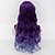 halpa Räätälöidyt peruukit-Synteettiset peruukit / Pilailuperuukit Laineita Synteettiset hiukset Violetti Peruukki Naisten Hyvin pitkä Suojuksettomat Purppura