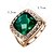 cheap Rings-Women&#039;s Statement Ring / Promise Ring Synthetic Emerald Dark Green 18K Gold Plated / Alloy Ladies / Fashion Wedding / Party / Engagement Costume Jewelry / Solitaire / Crystal / Cubic Zirconia