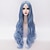 baratos Peruca para Fantasia-peruca sintética ondulada onda solta peruca de onda solta cabelo sintético muito longo parte do meio feminina peruca de halloween azul