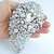 cheap Brooches-Wedding 4.72 Inch Silver-tone Clear Rhinestone Crystal Flower Brooch Pendant Bridal Bouquet