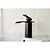 billige Armaturer til badeværelset-Håndvasken vandhane - Vandfald Olie-gnedet Bronze Basin Et Hul / Enkelt håndtag Et Hul