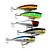 baratos Iscos e Moscas de Pesca-5 pcs Popper de Pesca Iscas Popper de Pesca Flutuante Bass Truta Pique Pesca de Mar Pesca de Água Doce Pesca Baixa Plástico Duro