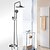 cheap Shower Faucets-Shower Faucet Set - Handshower Included Rain Shower Contemporary Chrome Wall Mounted Ceramic Valve Bath Shower Mixer Taps / Brass / Single Handle Two Holes