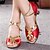 levne Taneční boty-Na míru Dámské Latina Koženka Vysoké podpatky Venku Kačenka Černá Červená Modrá 5 - 6,2 cm