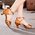 Χαμηλού Κόστους Παπούτσια Χορού-Μη Εξατομικευμένο Γυναικείο Λάτιν Δερματίνη Ψηλά τακούνια Για εξωτερικούς χώρους Κοντόχοντρο Τακούνι Σαμπανιζέ Μαύρο Πορτοκαλί 5-6,8 εκ