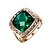 billige Moderinge-Dame Statement Ring / Løftering Syntetisk Emerald Mørkegrøn 18K Guldbelagt / Legering Damer / Mode Bryllup / Fest / Forlovelse Kostume smykker / Solitaire / Krystal / Kvadratisk Zirconium