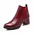 preiswerte Damenstiefel-Damen Schuhe Kunstleder Frühling Herbst Winter Springerstiefel Blockabsatz 5,08 -10,16 cm ca. Booties / Stiefeletten Elastisch für Normal