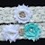 baratos Ligas para Noivas-Renda Fashion Wedding Garter Com Pedrarias / Pérolas Sintéticas / Flor Ligas