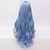 billige Kostumeparykker-syntetisk paryk bølget løs bølge løs bølge paryk meget langt syntetisk hår kvinders midterste del blå halloween paryk