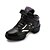 cheap Dance Shoes-Women&#039;s Dance Sneakers Sneaker Split Sole Low Heel Leather Lace-up Black