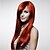 cheap Synthetic Trendy Wigs-Synthetic Wig Straight Straight Wig Long Fuxia Synthetic Hair Women&#039;s Red