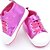 זול נעלי תינוקות-לבנים-שטוחות-קנבס-צעדים ראשונים-ורוד / אדום / כסוף-קז&#039;ואל