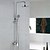 billige Bruserarmaturer-Bruse System Sæt - Regnfald Moderne Krom Bruse System Keramik Ventil Bath Shower Mixer Taps / Messing / Enkelt håndtere to Huller