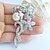 Χαμηλού Κόστους Καρφίτσες-2.76 ιντσών ασήμι-Ήχος μαργαριτάρι στρας κρύσταλλο λουλούδι διακοσμήσεις γάμου νυφικό καρφίτσα