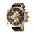 cheap Military Watches-JUBAOLI Men&#039;s Military Watch Wrist Watch Aviation Watch Quartz Leather Black Casual Watch Analog Charm - Golden White Black