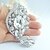 cheap Brooches-Wedding 4.33 Inch Silver-tone Clear  Rhinestone Crystal Flower Bridal Brooch Pin