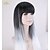 levne Kostýmová paruka-2015 New Arrival Lolita Gradient Black+Gray Wig Women Long Straight Ombre Hair Cosplay Anime Full Wig Halloween Wig