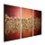 levne Abstraktní malby-Ručně malované Abstraktní Fantazie Horizontální panoramatické, Moderní Plátno Hang-malované olejomalba Home dekorace Tři panely