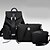 cheap Bag Sets-Women&#039;s PU Leather Nylon School Bag Travel Bag Commuter Backpack Solid Colored Outdoor Black Purple Fuchsia Blue / Bag Sets / Bag Set