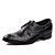 baratos Sapatos Oxford para Homem-MasculinoConforto-Rasteiro-Preto Marrom-Couro-Escritório &amp; Trabalho Casual Festas &amp; Noite