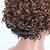 Недорогие Натуральные парики без шапочки-основы-Натуральные волосы Парик Кудрявый Кудрявый Машинное плетение Черный Средний коричневый 6 дюйм