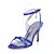 ieftine Pantofi de Mireasă-Pantofi pentru femei - Satin - Toc Stiletto - Vârf Deschis / Pantofi pe Gleznă - Sandale - Nuntă / Party &amp; Seară -Negru / Albastru /