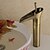 abordables Robinetteries de lavabo-Robinet lavabo - Jet pluie Bronze antique Vasque 1 trou / Mitigeur un trouBath Taps