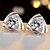 cheap Earrings-Women&#039;s Cubic Zirconia Stud Earrings Magic Back Earring Love Sterling Silver Cubic Zirconia Earrings Jewelry Screen Color For