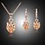 cheap Jewelry Sets-Jewelry Set Party Work Fashion Rose Gold Cubic Zirconia Earrings Jewelry Rose Gold For Party Special Occasion Anniversary Birthday Gift / Necklace