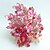 cheap Brooches-Gorgeous 4.33 Inch Gold-tone Red Pink Rhinestone Crystal Flower Brooch Art Deco Brooch Bouquet