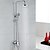 cheap Shower Faucets-Shower Faucet - Contemporary Chrome Shower System Ceramic Valve Bath Shower Mixer Taps / Brass / Single Handle Two Holes