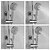 Недорогие Смесители для душа-Смеситель для душа - Современный Хром Душевая система Керамический клапан Bath Shower Mixer Taps / Латунь / Одной ручкой Два отверстия