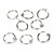 cheap Body Jewelry-8 Clip On Fake Piercing Nose Lip Hoop Rings Earrings