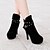 cheap Women&#039;s Boots-Women&#039;s Shoes Faux Suede Stiletto Heel Fashion Boots/Round Toe Boots Dress/Casual Black/Red