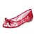 baratos Sapatos de Noiva-Mulheres Sapatos Renda Primavera Verão Conforto Sapatos De Casamento Sem Salto Dedo Apontado Laço para Casamento Festas &amp; Noite Vermelho
