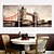 cheap Prints-E-HOME® Stretched Canvas Art European Bridge Decorative Painting Set of 3