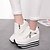 cheap Women&#039;s Sneakers-Women&#039;s Wedge Heel Comfort Outdoor Canvas White Black