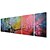 cheap Top Artists&#039; Oil paitings-Hand-Painted Oil Painting on Canvas Wall Art Abstract Purple Blossom Flowers Five Panel Ready to Hang