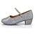 abordables Chaussures de bal, de danse moderne-Chaussures de danse(Gris Blanc Doré) -Non Personnalisables-Talon Bottier-Flocage-Modernes